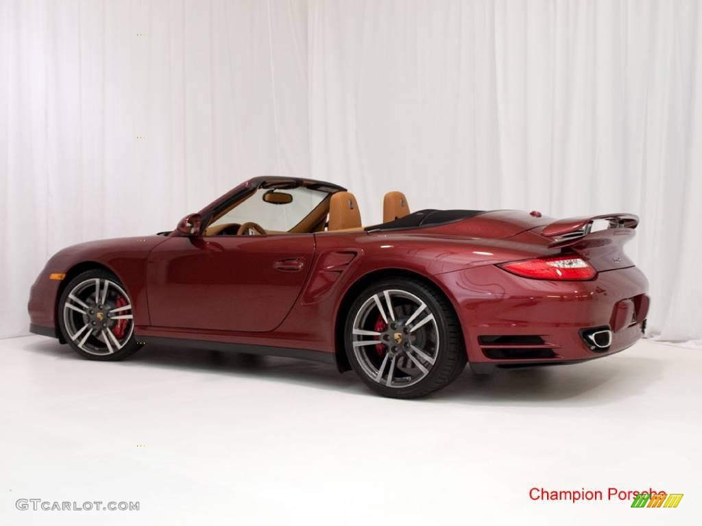 2010 911 Turbo Cabriolet - Ruby Red Metallic / Natural Brown photo #8