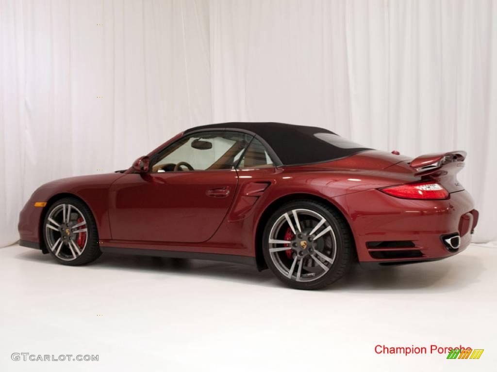 2010 911 Turbo Cabriolet - Ruby Red Metallic / Natural Brown photo #9