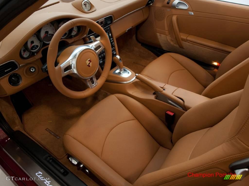 2010 911 Turbo Cabriolet - Ruby Red Metallic / Natural Brown photo #10