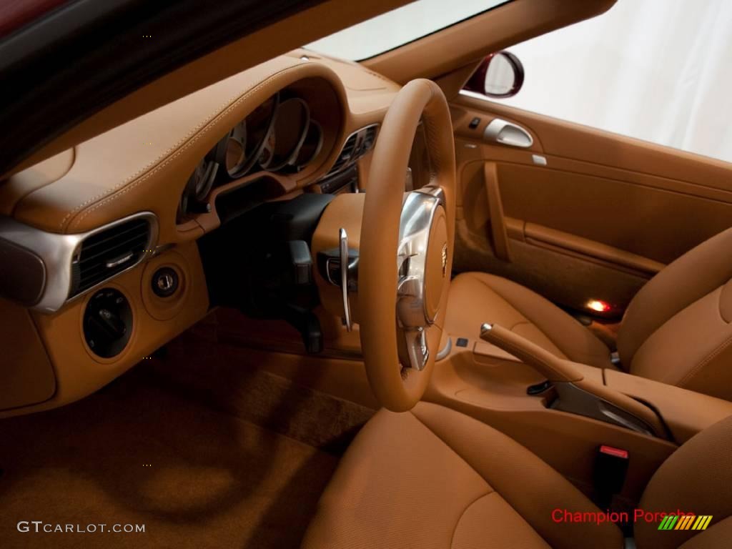 2010 911 Turbo Cabriolet - Ruby Red Metallic / Natural Brown photo #15