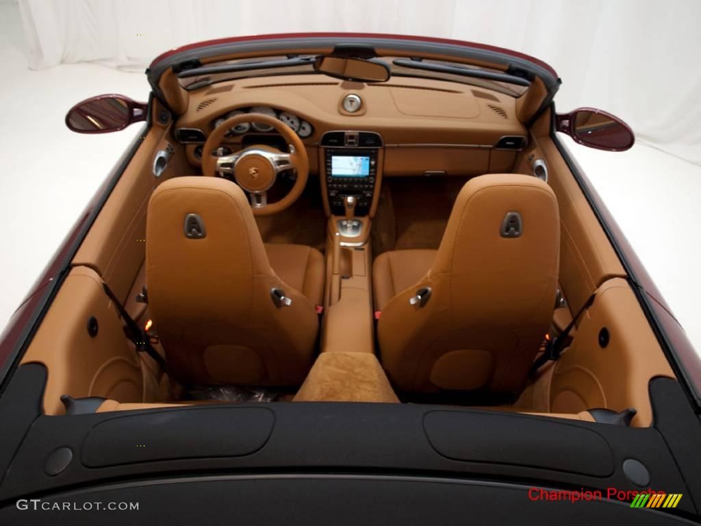 2010 911 Turbo Cabriolet - Ruby Red Metallic / Natural Brown photo #19