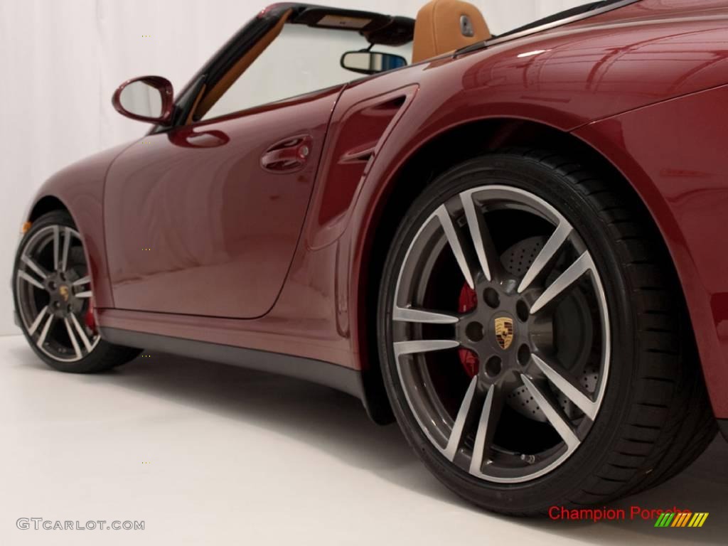 2010 911 Turbo Cabriolet - Ruby Red Metallic / Natural Brown photo #25