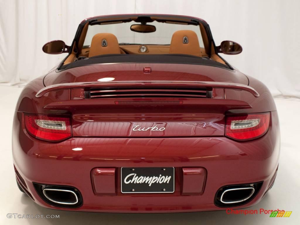 2010 911 Turbo Cabriolet - Ruby Red Metallic / Natural Brown photo #27