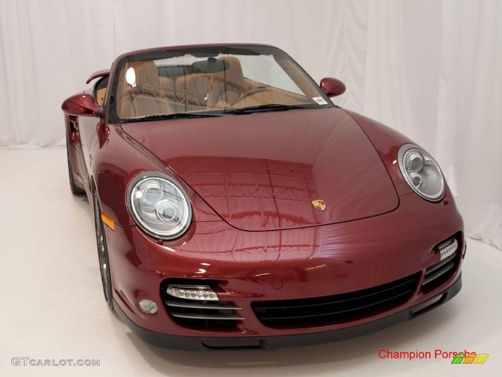 2010 911 Turbo Cabriolet - Ruby Red Metallic / Natural Brown photo #28