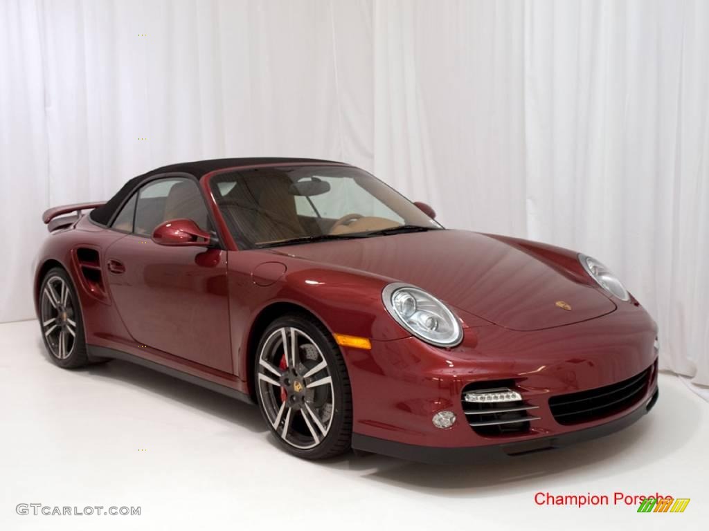 2010 911 Turbo Cabriolet - Ruby Red Metallic / Natural Brown photo #30