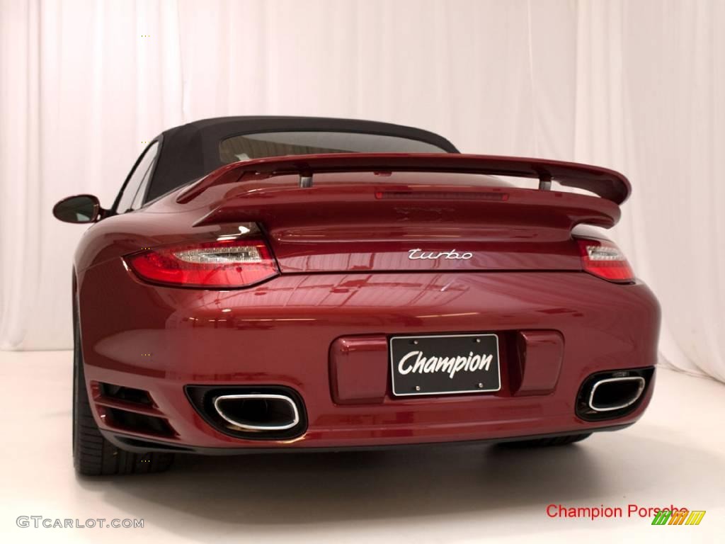 2010 911 Turbo Cabriolet - Ruby Red Metallic / Natural Brown photo #31