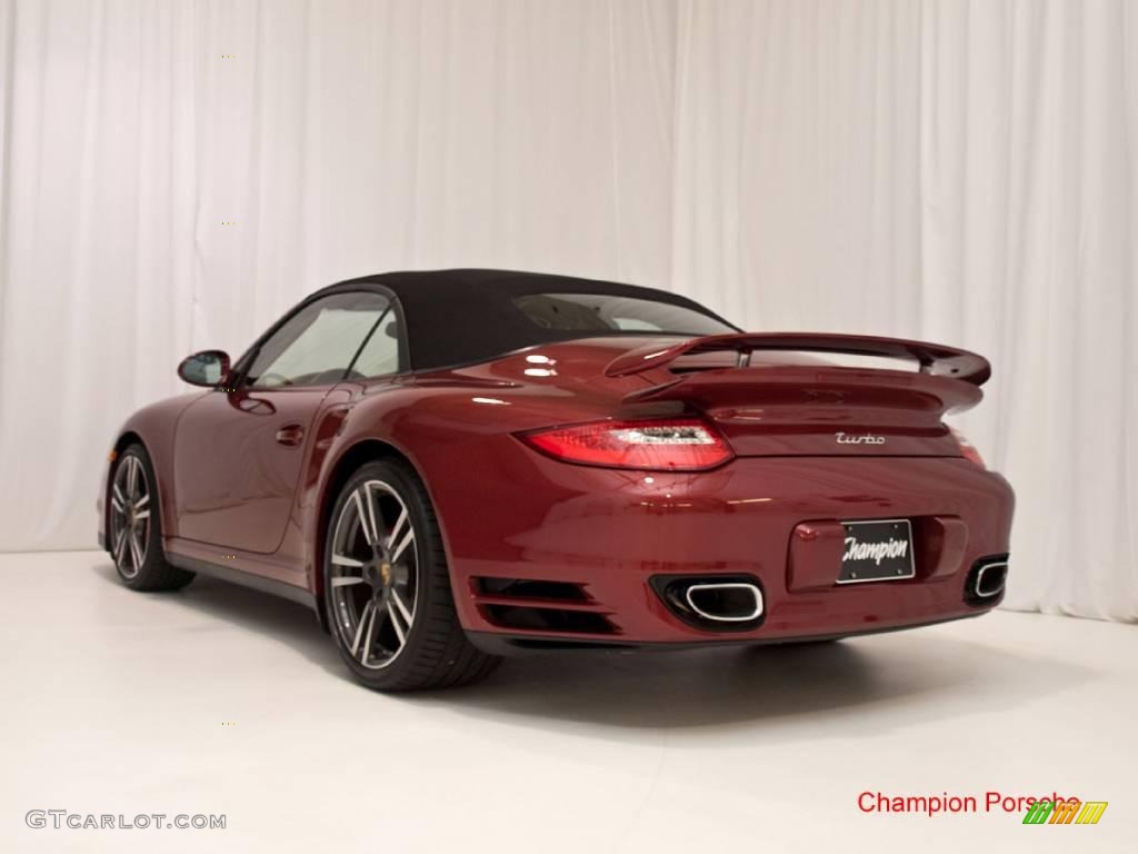 2010 911 Turbo Cabriolet - Ruby Red Metallic / Natural Brown photo #32
