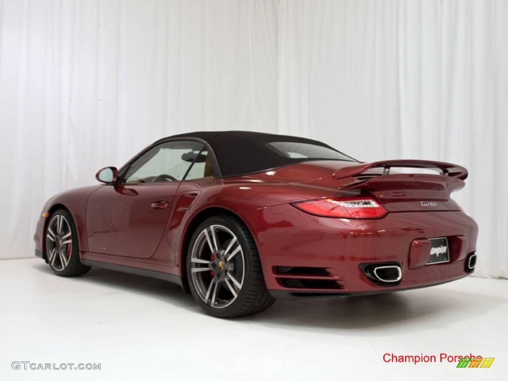 2010 911 Turbo Cabriolet - Ruby Red Metallic / Natural Brown photo #33
