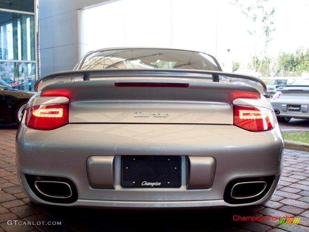 2010 911 Turbo Coupe - Arctic Silver Metallic / Black photo #4