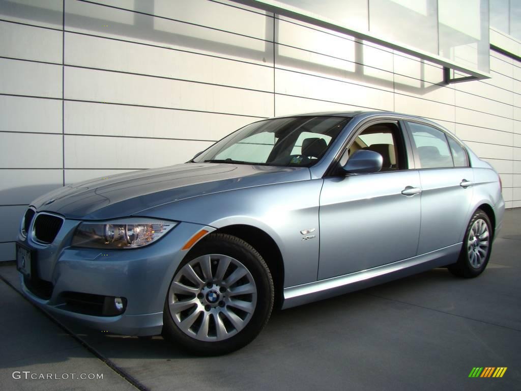 2009 3 Series 328xi Sedan - Blue Water Metallic / Beige photo #1