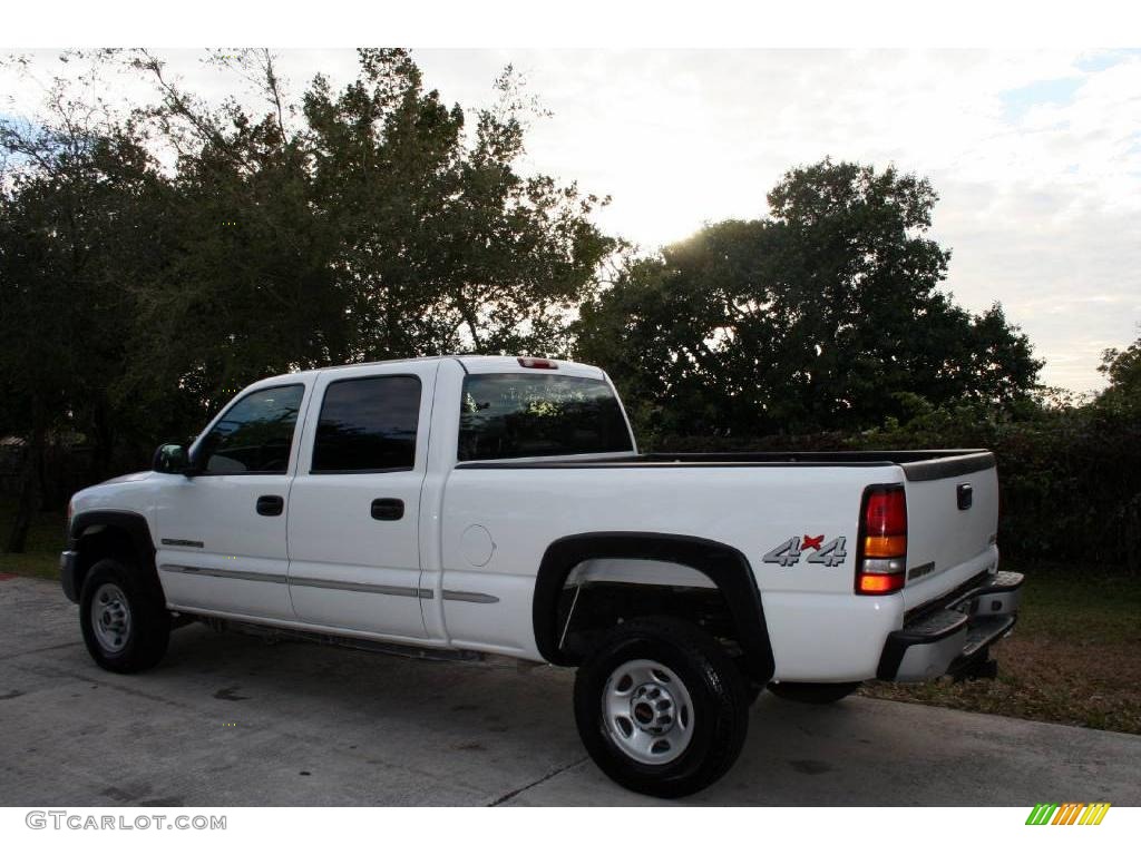 2004 Sierra 2500HD Work Truck Crew Cab 4x4 - Summit White / Dark Pewter photo #6