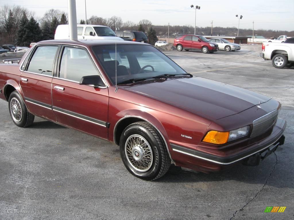 1990 Century Custom Sedan - Dark Maple Red Metallic / Red photo #1