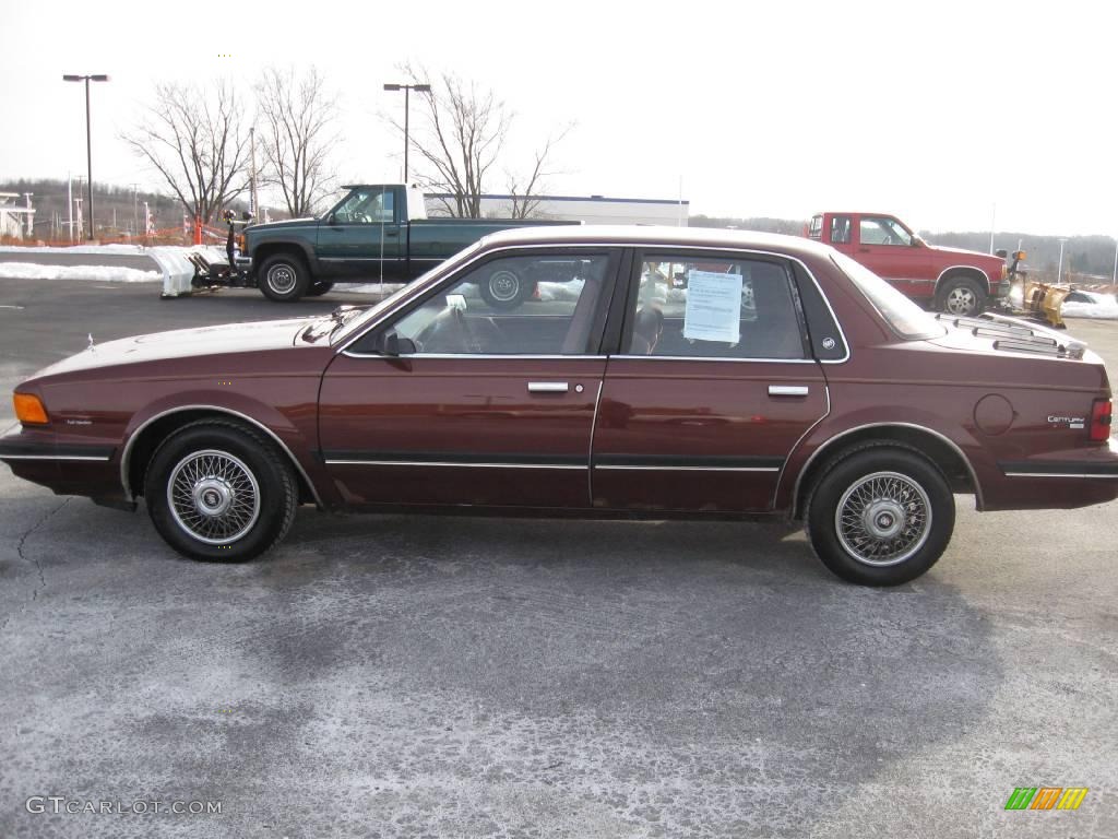 1990 Century Custom Sedan - Dark Maple Red Metallic / Red photo #5