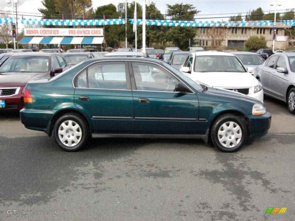 1998 Civic LX Sedan - Dark Green Pearl Metallic / Beige photo #2