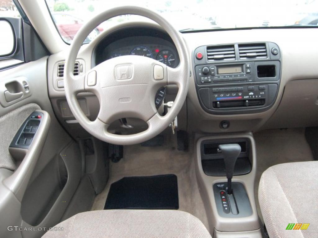 1998 Civic LX Sedan - Dark Green Pearl Metallic / Beige photo #12