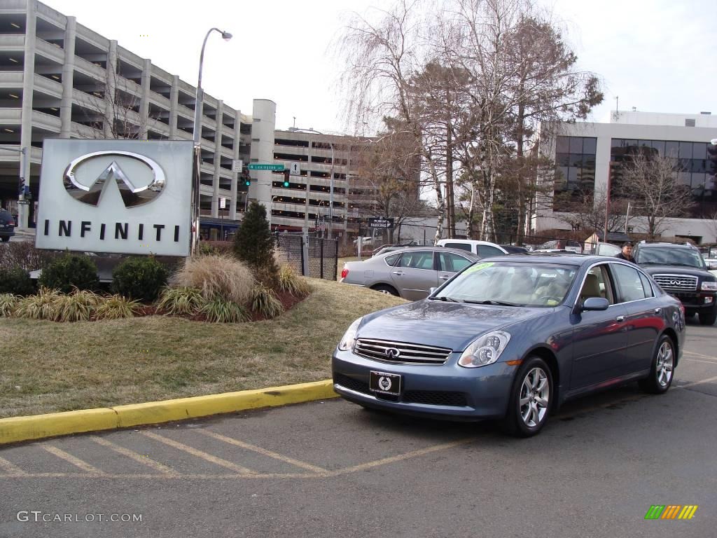 2006 G 35 x Sedan - Lakeshore Slate Blue Metallic / Wheat photo #1