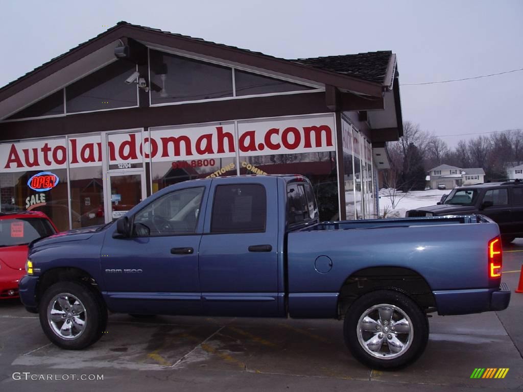 2004 Ram 1500 Laramie Quad Cab 4x4 - Atlantic Blue Pearl / Dark Slate Gray photo #1