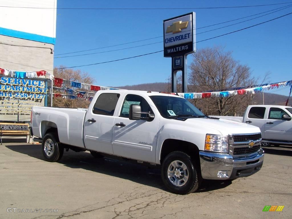 2010 Silverado 3500HD LT Crew Cab 4x4 - Summit White / Ebony photo #1