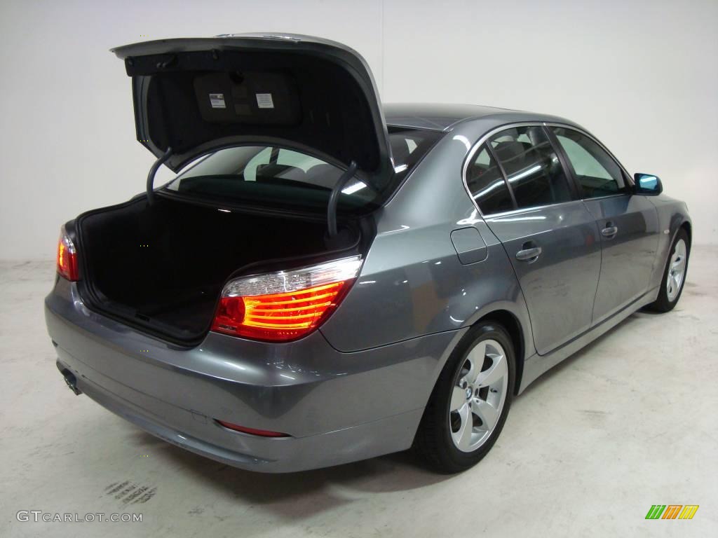2008 5 Series 528i Sedan - Space Grey Metallic / Grey photo #11