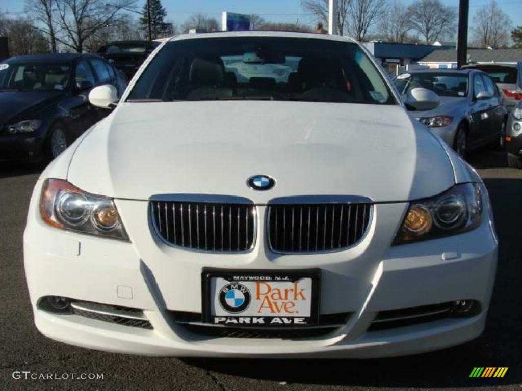 2007 3 Series 335i Sedan - Alpine White / Black photo #3