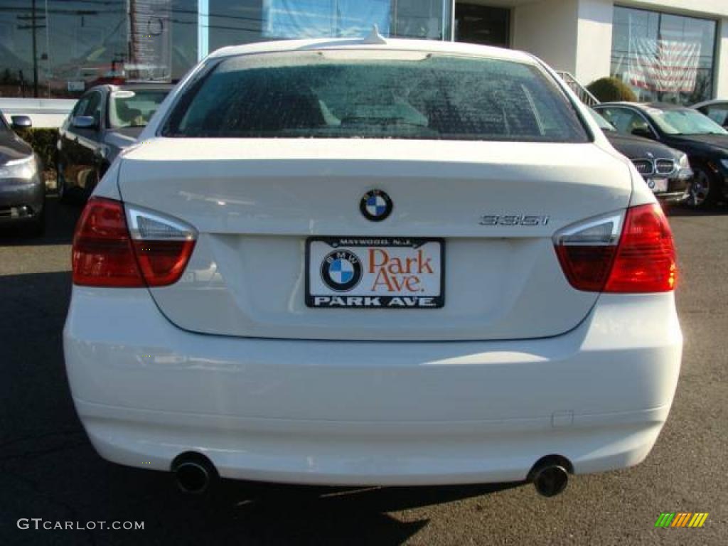 2007 3 Series 335i Sedan - Alpine White / Black photo #7