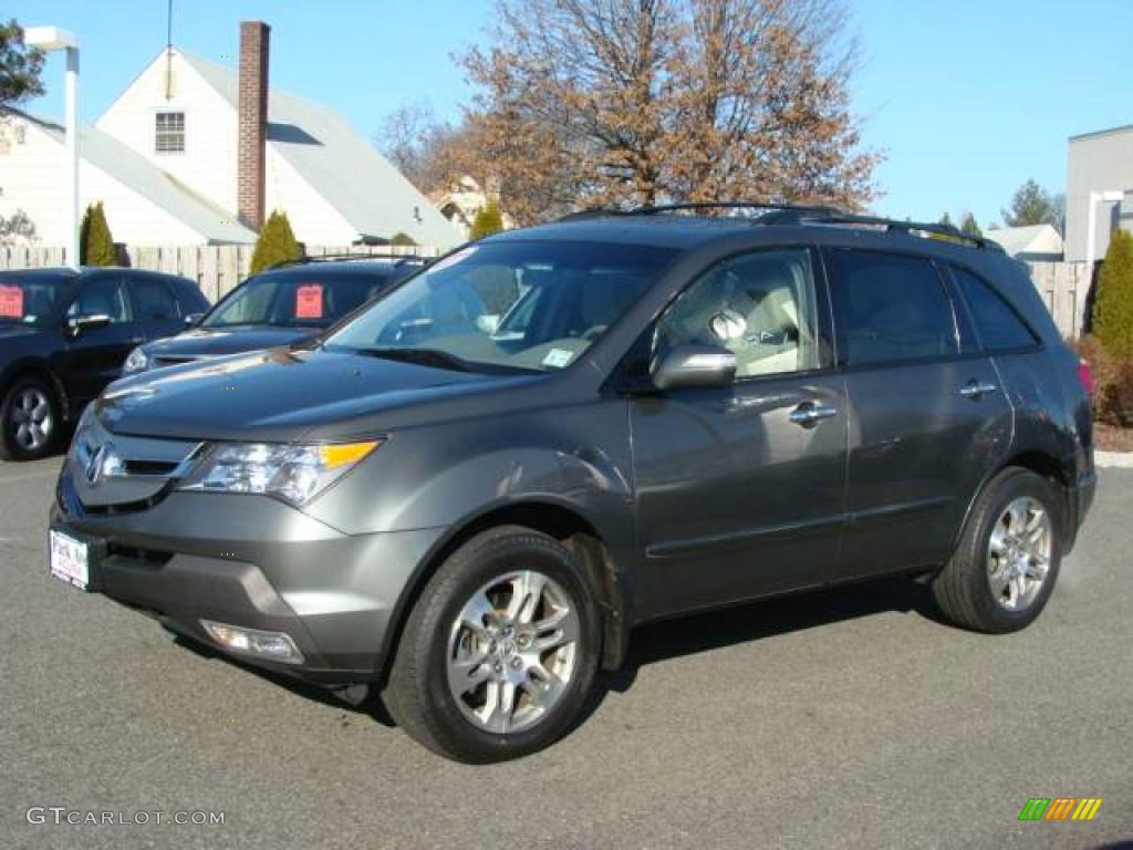 2007 MDX Technology - Nimbus Gray Metallic / Taupe photo #3
