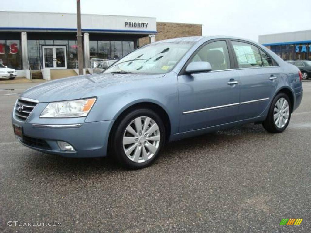 2009 Medium Silver Blue Hyundai Sonata Limited V6 25062402 Photo 2