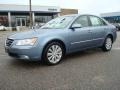 2009 Medium Silver Blue Hyundai Sonata Limited V6  photo #2