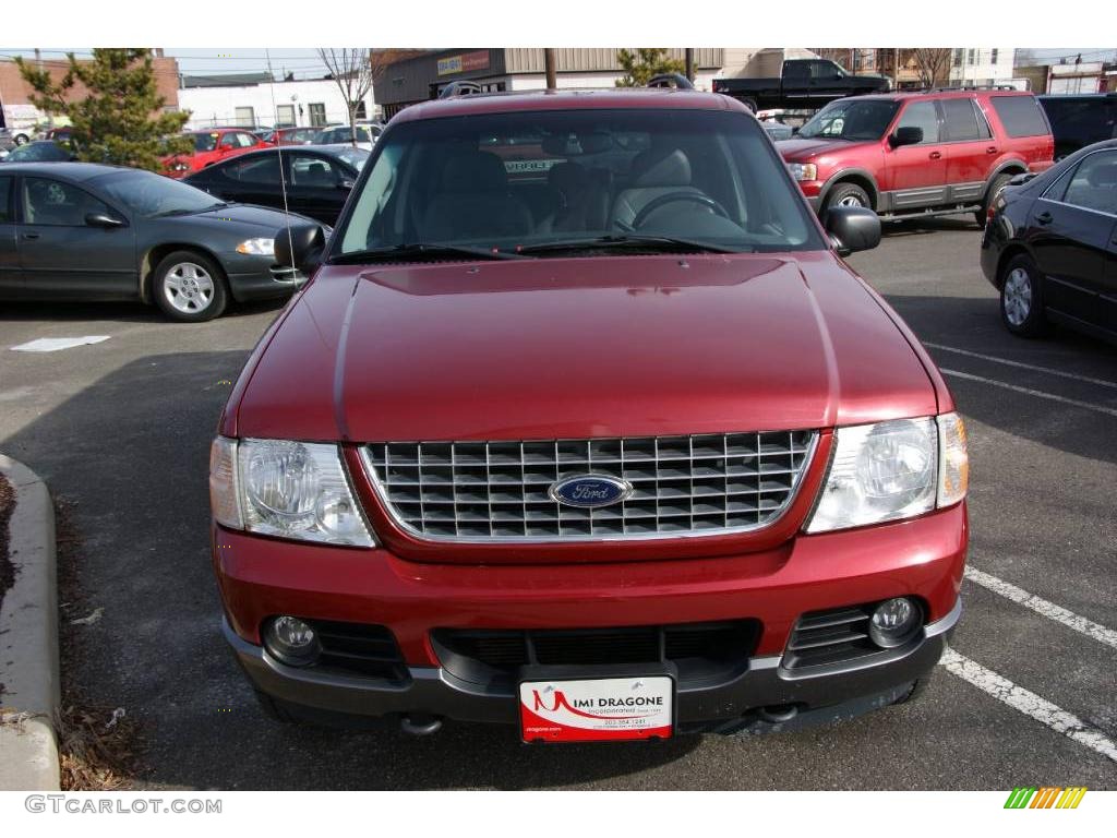 2003 Explorer XLT 4x4 - Redfire Metallic / Medium Parchment Beige photo #2