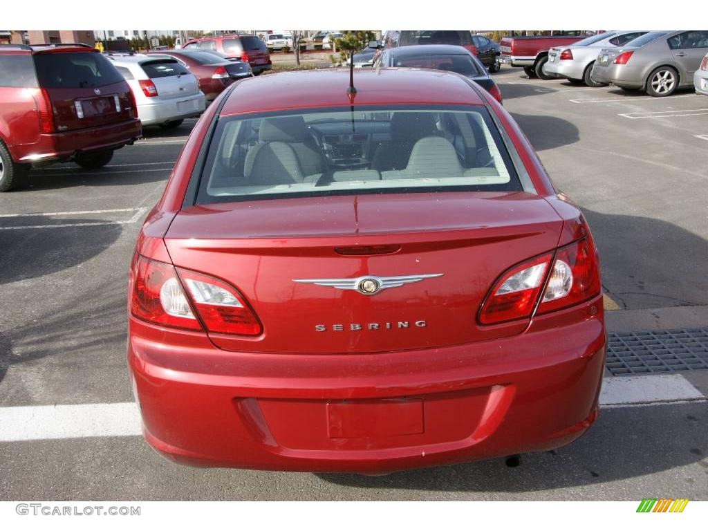 2007 Sebring Sedan - Inferno Red Crystal Pearl / Dark Slate Gray/Light Slate Gray photo #5