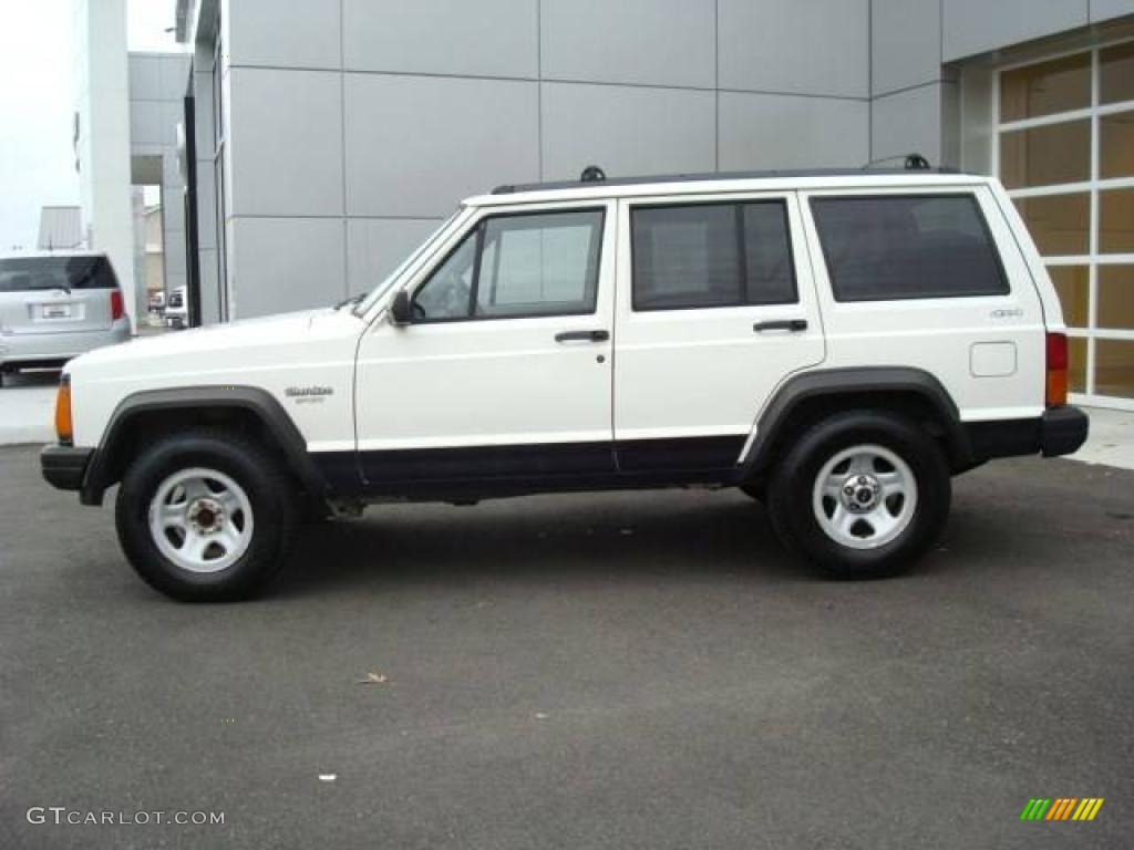 1996 Cherokee Sport 4WD - Stone White / Gray photo #3