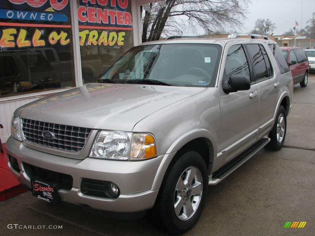 2003 Explorer Limited 4x4 - Silver Birch Metallic / Medium Parchment Beige photo #3