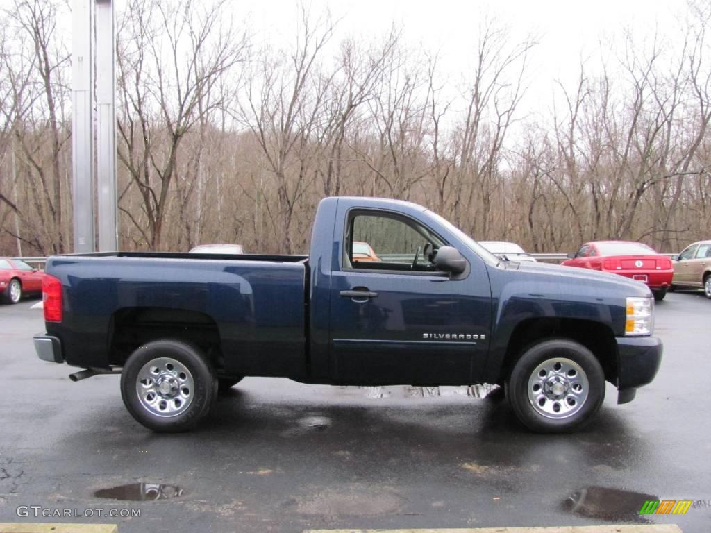 2009 Silverado 1500 LT Regular Cab - Imperial Blue Metallic / Light Titanium photo #10