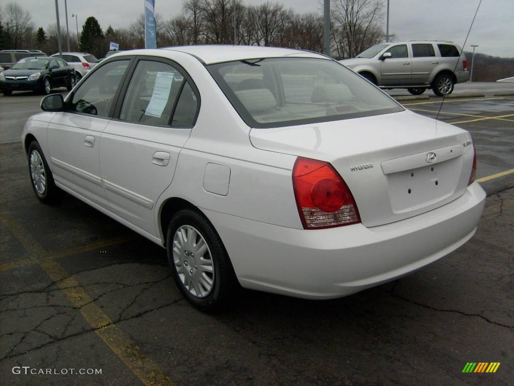 2006 Elantra GLS Sedan - Nordic White / Beige photo #2