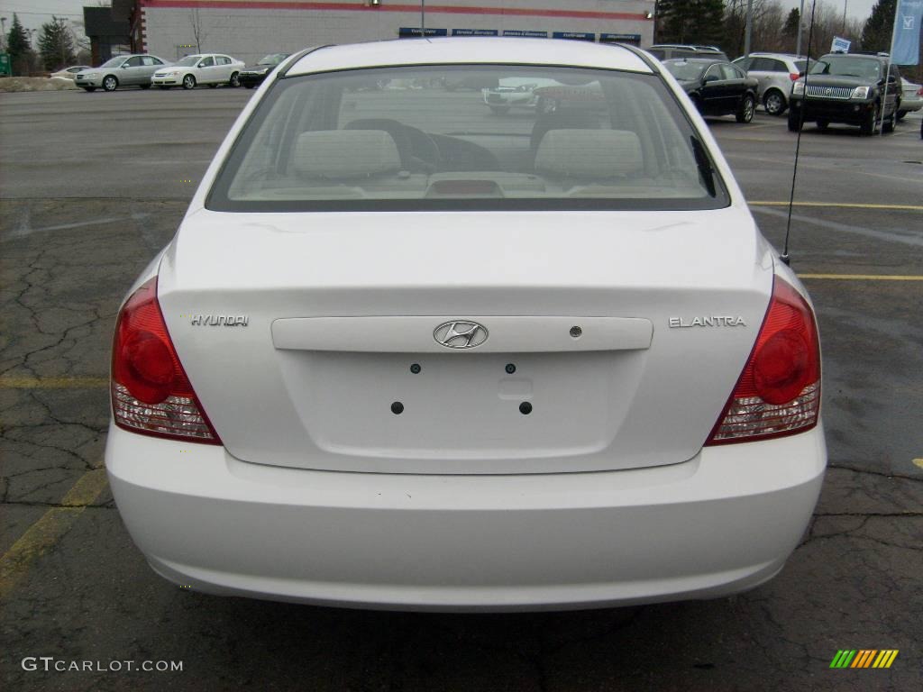 2006 Elantra GLS Sedan - Nordic White / Beige photo #3