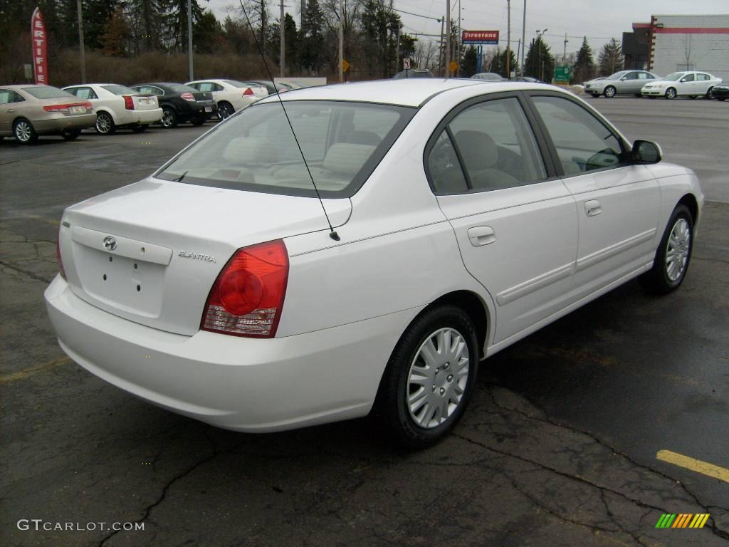 2006 Elantra GLS Sedan - Nordic White / Beige photo #4