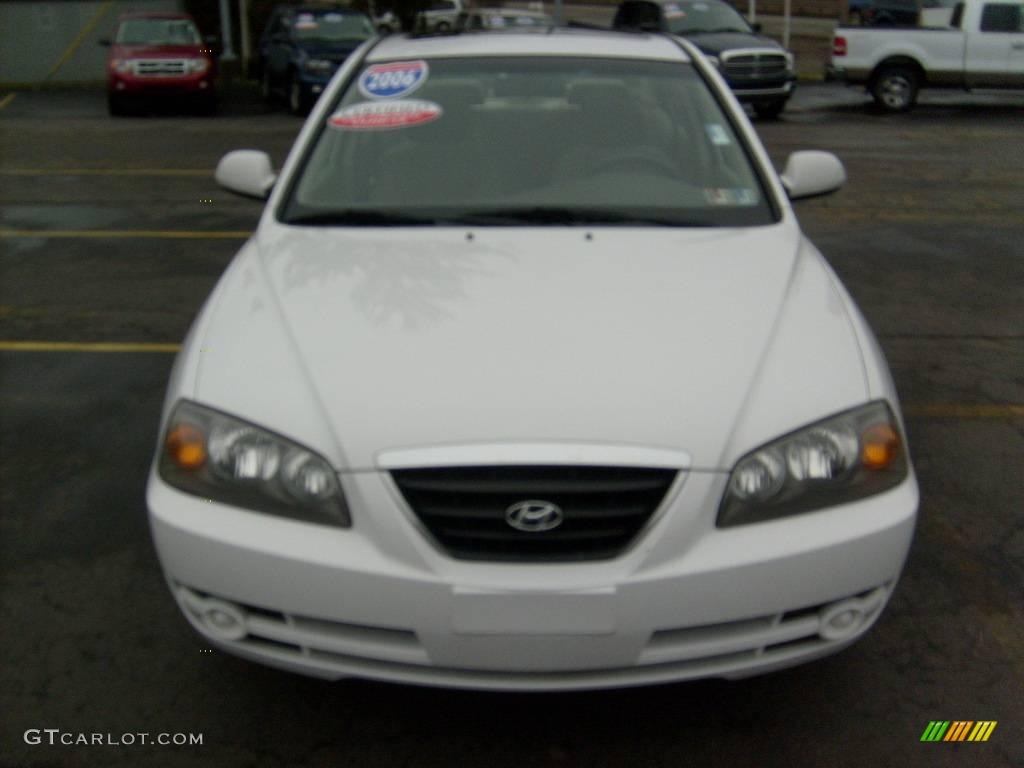 2006 Elantra GLS Sedan - Nordic White / Beige photo #7