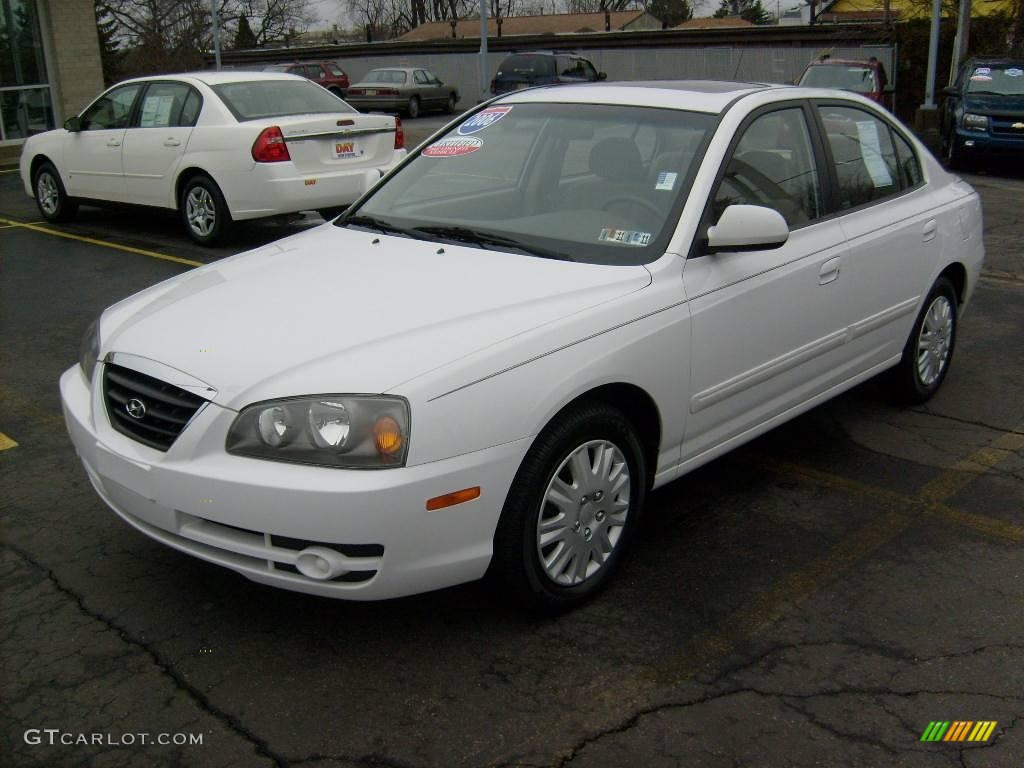 2006 Elantra GLS Sedan - Nordic White / Beige photo #8