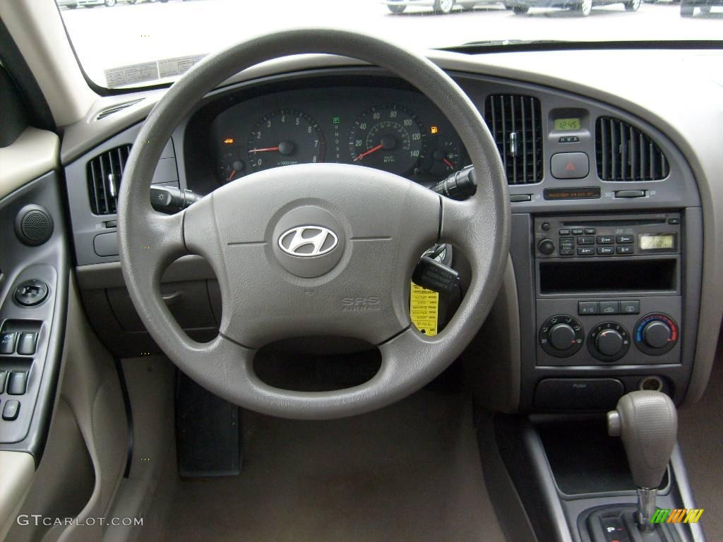 2006 Elantra GLS Sedan - Nordic White / Beige photo #15