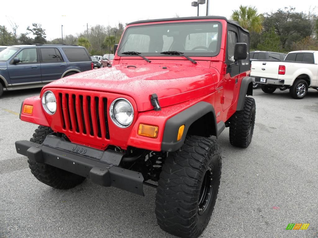 2000 Wrangler Sport 4x4 - Flame Red / Agate photo #1