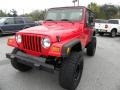 2000 Flame Red Jeep Wrangler Sport 4x4  photo #1