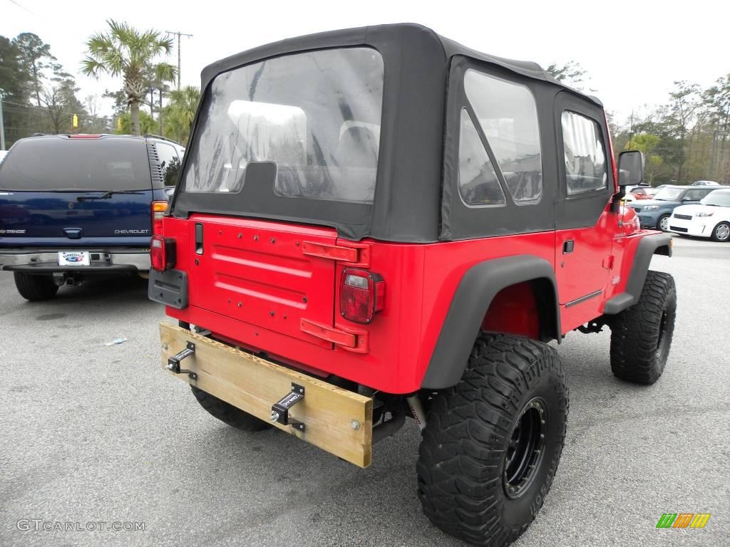 2000 Wrangler Sport 4x4 - Flame Red / Agate photo #10