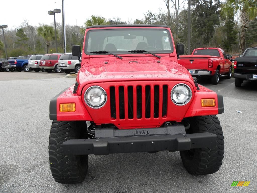 2000 Wrangler Sport 4x4 - Flame Red / Agate photo #14