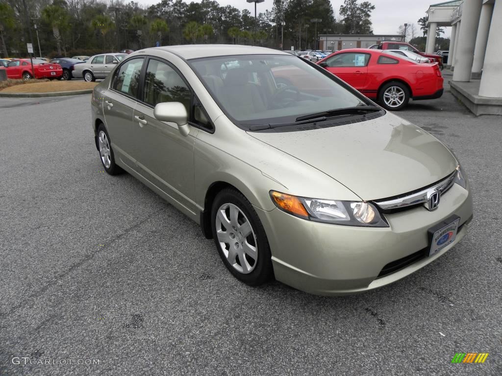 2007 Civic LX Sedan - Borrego Beige Metallic / Ivory photo #1
