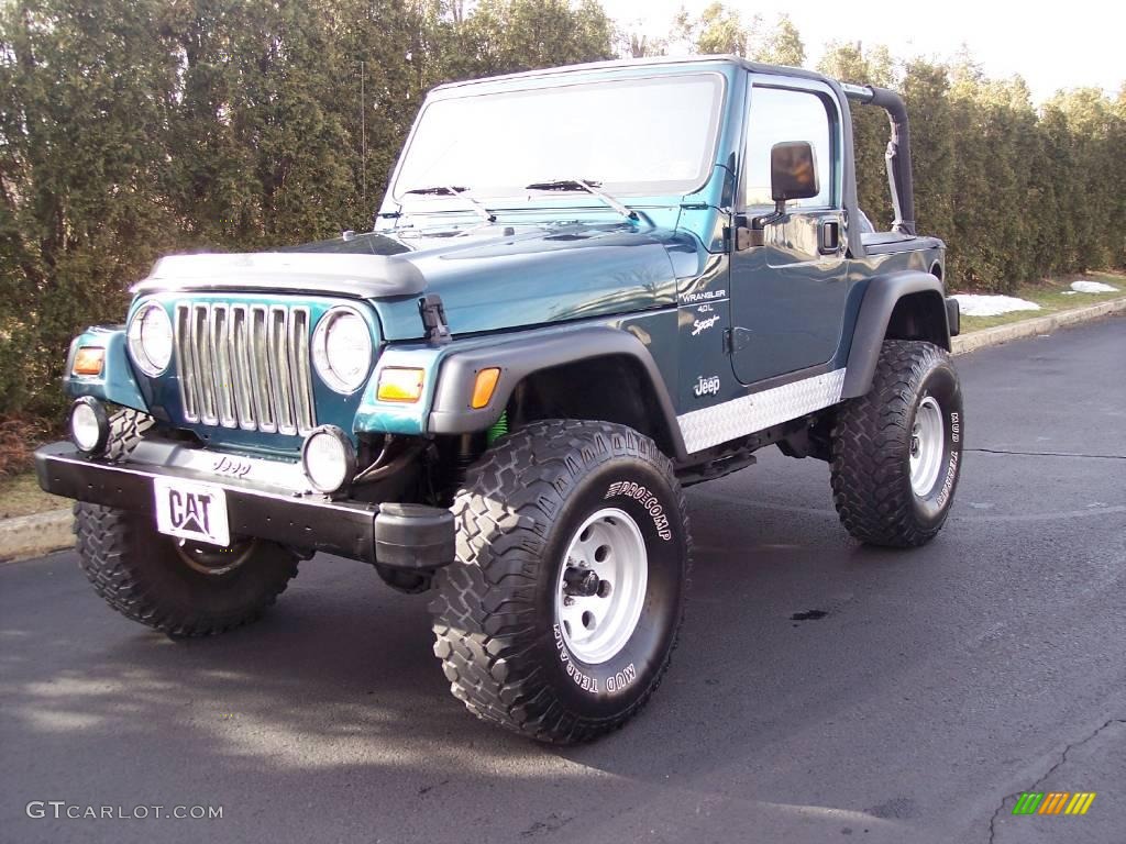 1997 Wrangler Sport 4x4 - Emerald Green Pearl / Gray photo #10