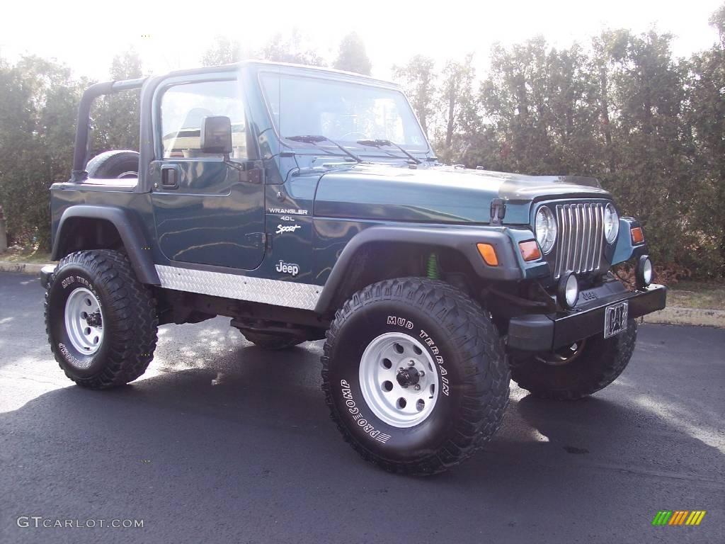 1997 Wrangler Sport 4x4 - Emerald Green Pearl / Gray photo #16