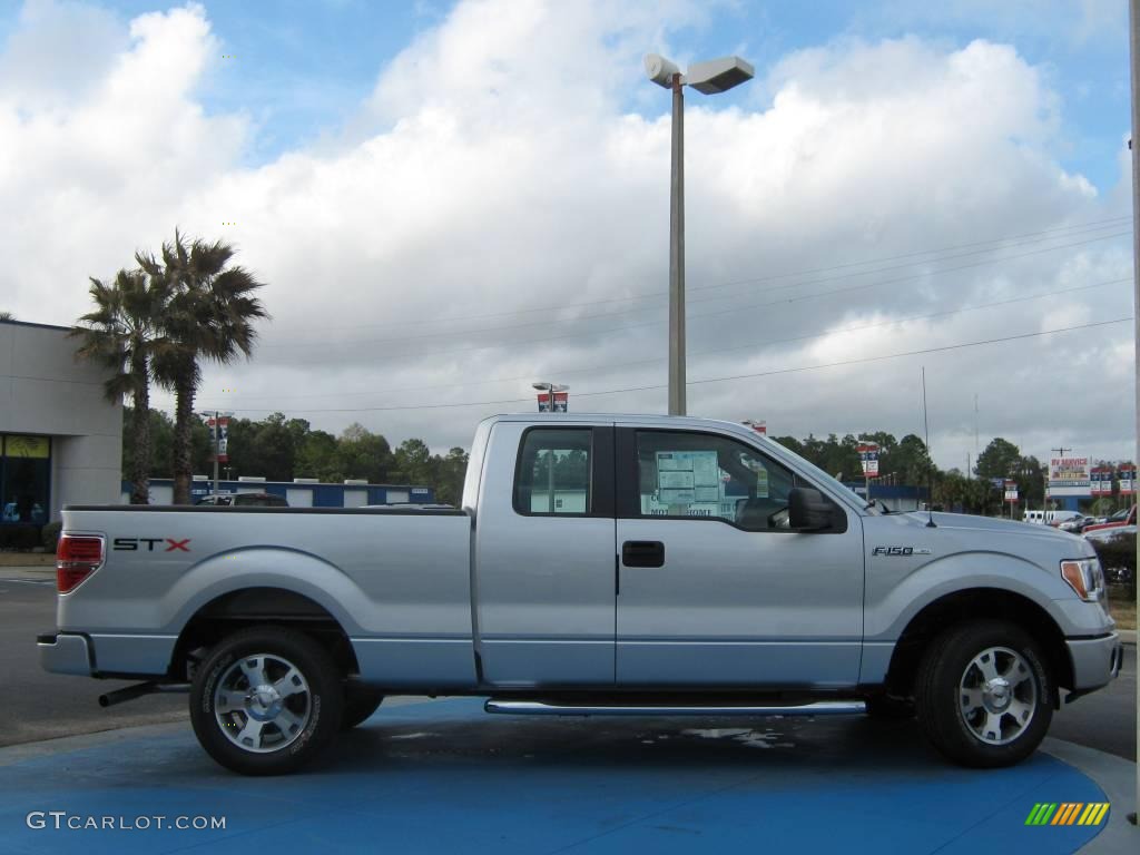 2010 F150 STX SuperCab - Ingot Silver Metallic / Medium Stone photo #2