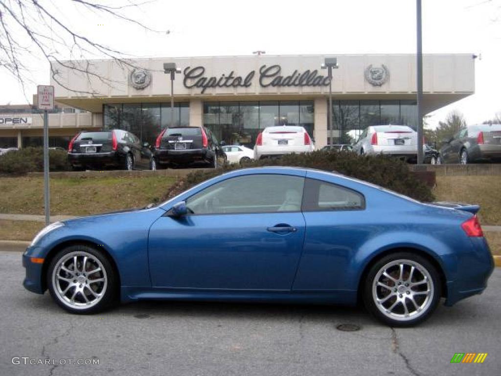 2006 G 35 Coupe - Lakeshore Slate Blue Metallic / Stone photo #1