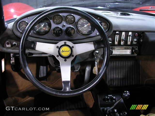 1974 Ferrari Dino 246 GTS Tan Steering Wheel Photo #251222
