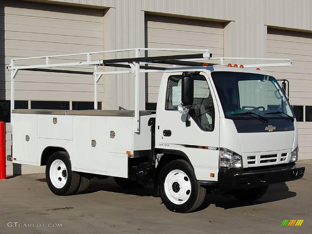 2007 W Series Truck W4500 Commercial Utility Truck - White / Gray photo #1